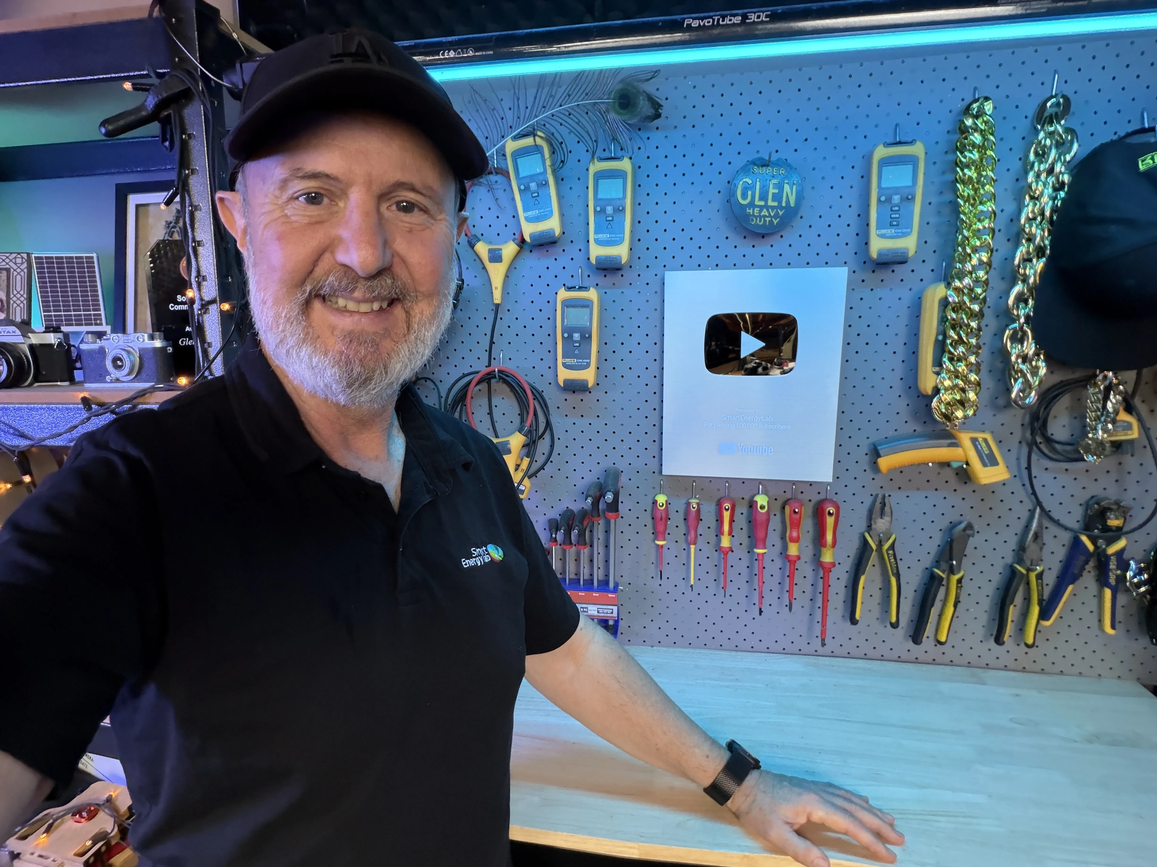 Glen Morris in the Smart Energy Lab workshop